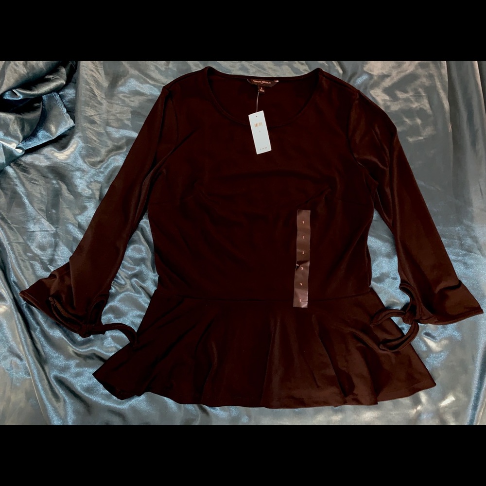 Banana Republic Peplum Long Sleeve Top